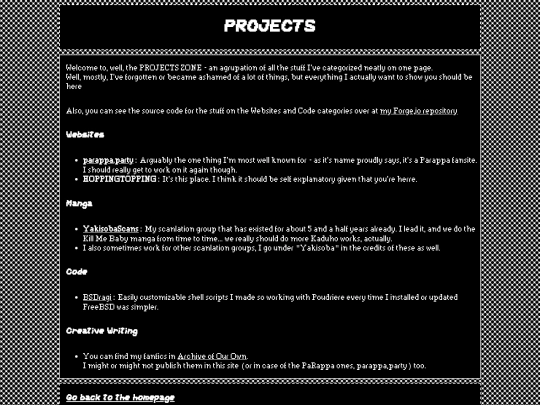 projects screenshot