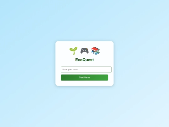 Project EcoQuest/login screenshot