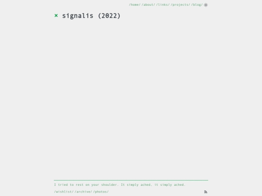 favorites/signalis screenshot