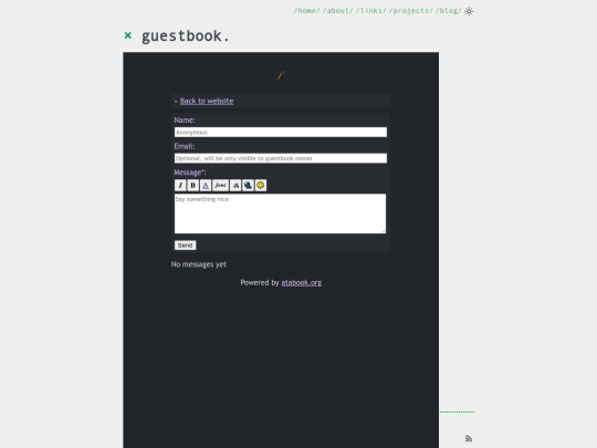 guestbook screenshot