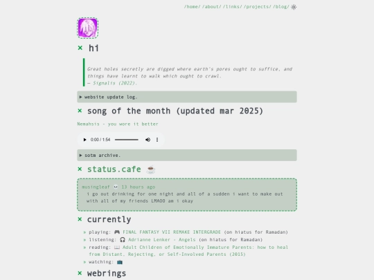 index screenshot