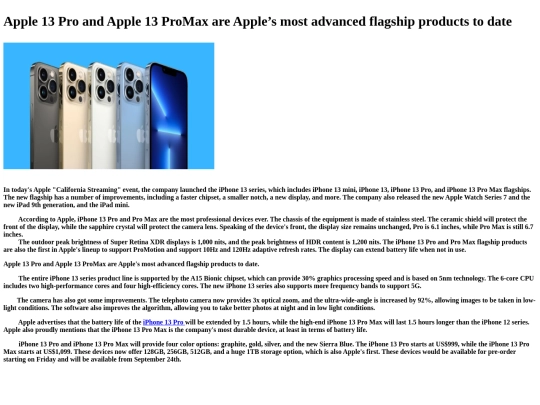 Apple13ProandApple13ProMaxareApplesmostadvancedflagshipproductstodate screenshot