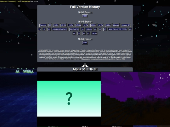 webseries/versions screenshot