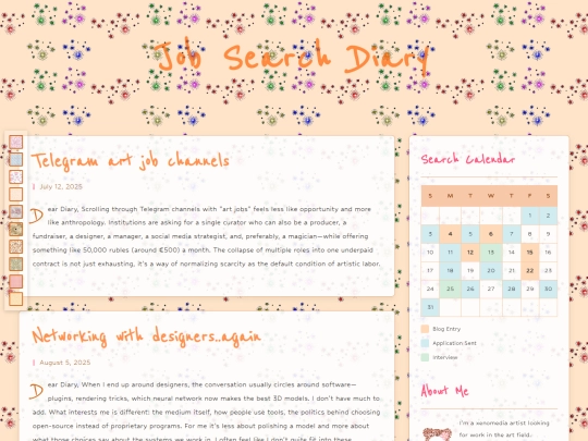 grrrl_zine/jobdiary screenshot