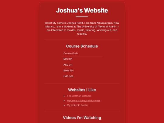 index screenshot