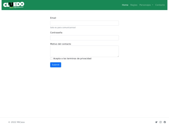 Cluedo/html/form screenshot