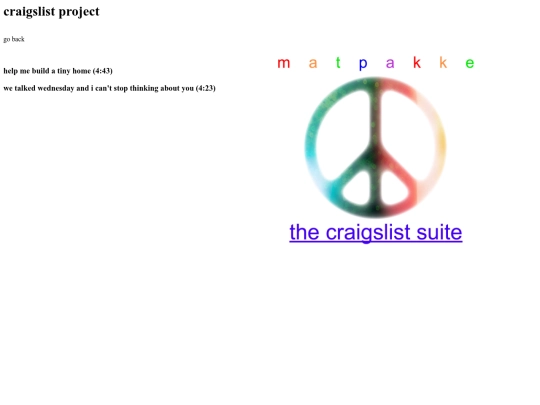 music/craigslistproject screenshot