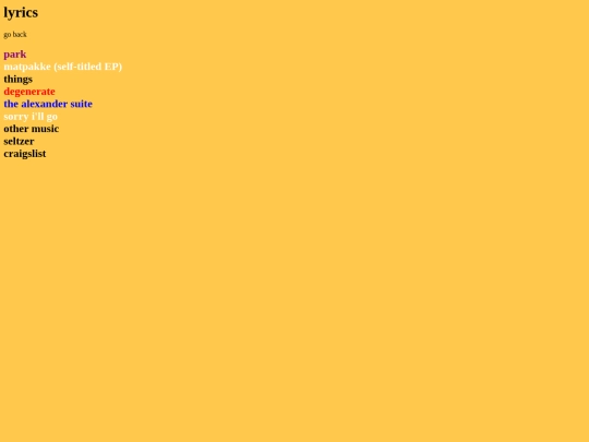 music/lyrics screenshot