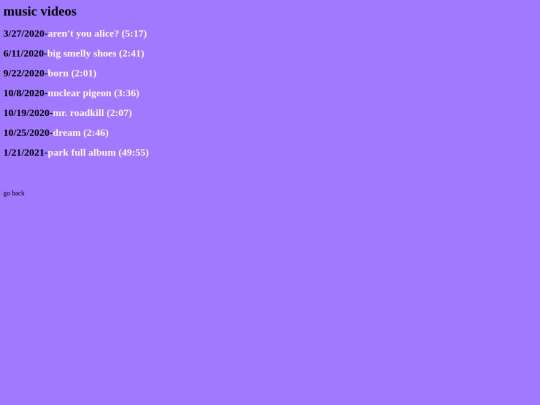 music/musicvideos screenshot