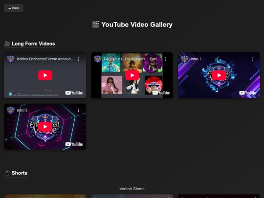 videos screenshot