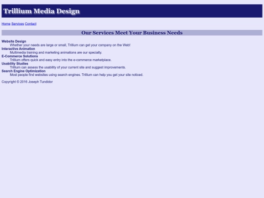 Chapter3/trillium/services screenshot