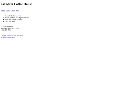 JavaJam Coffee House screenshot