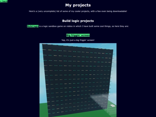 projects screenshot