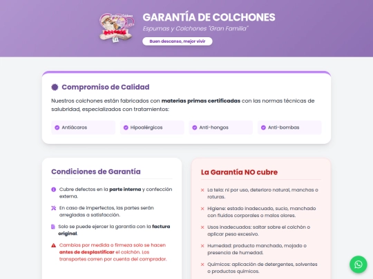 ColchonesGranFamilia screenshot