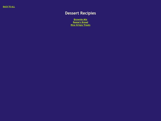 recipies/desserts/homepage screenshot