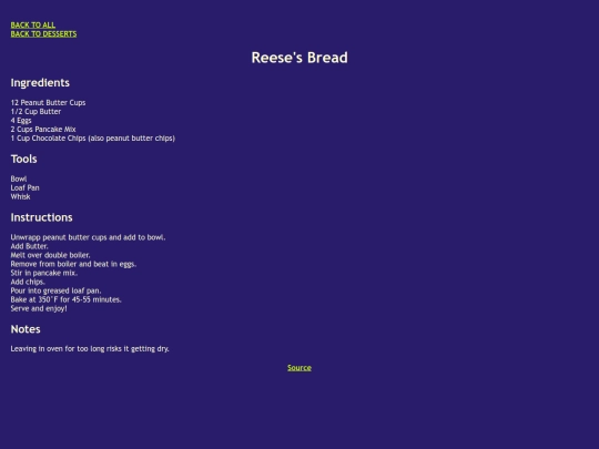 recipies/desserts/reeses_bread screenshot