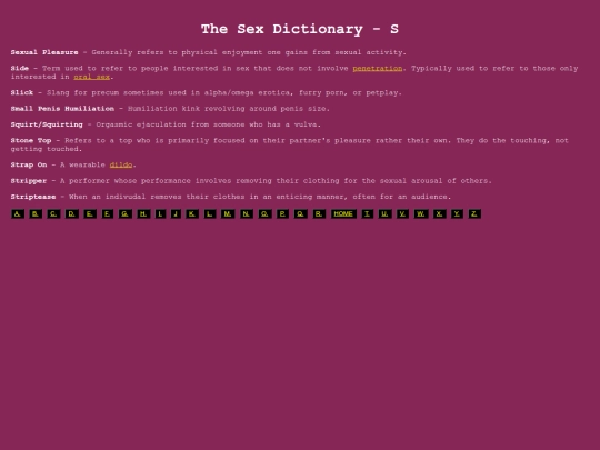 thesexdictionary/s screenshot