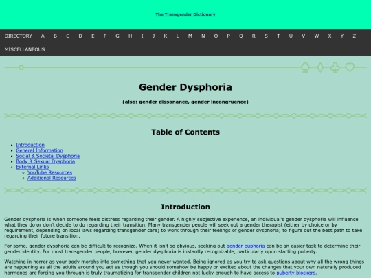 thetransgenderdictionary/g/genderdysphoria screenshot