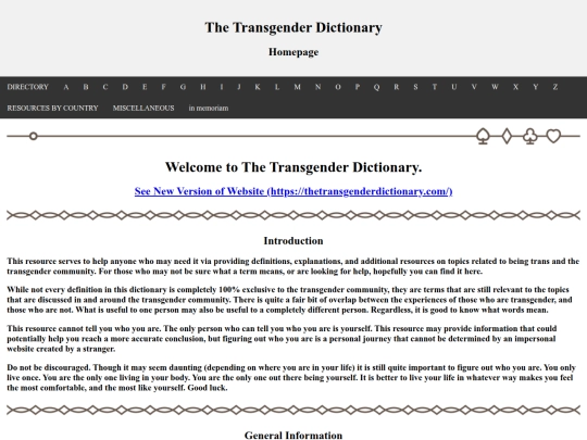 thetransgenderdictionary/homepage screenshot