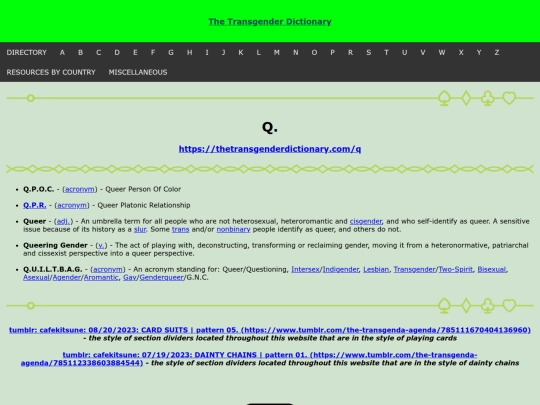 thetransgenderdictionary/q screenshot
