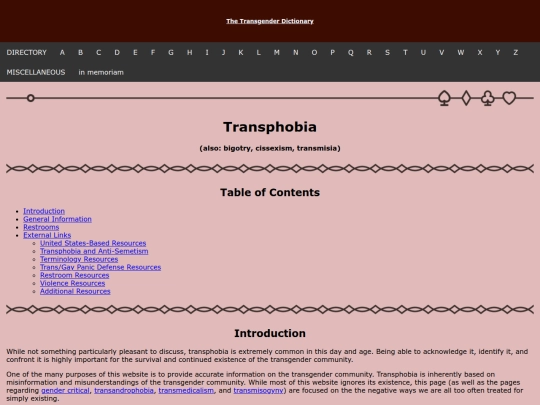 thetransgenderdictionary/t/transphobia screenshot
