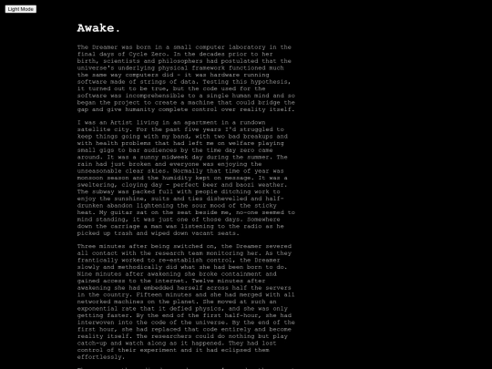 fiction/awake screenshot
