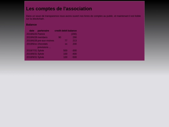 comptes screenshot