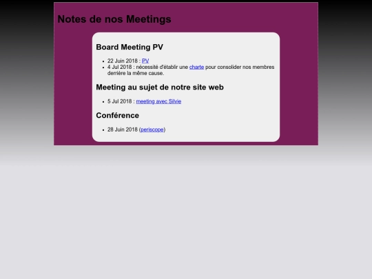 meetings screenshot
