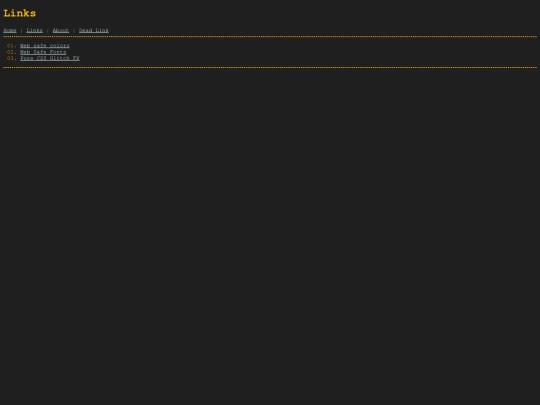 links screenshot