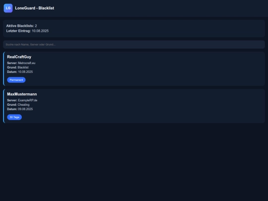 blacklist_handy screenshot