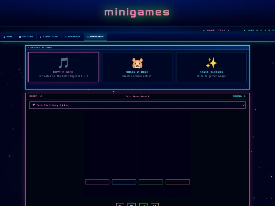 minigames screenshot