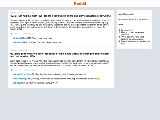 Reddit screenshot