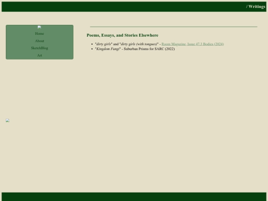 Writing screenshot