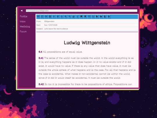 Inbox/Wittgenstein screenshot