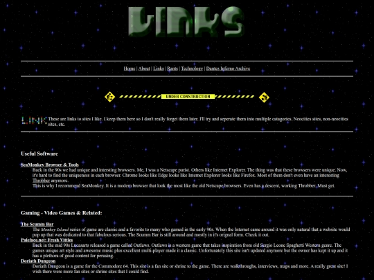 links screenshot