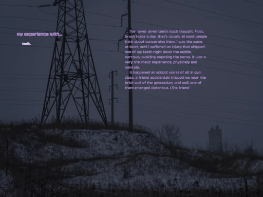 experience/tooth screenshot
