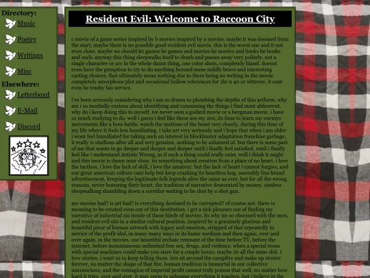 page/writings/residentevilwelcome screenshot