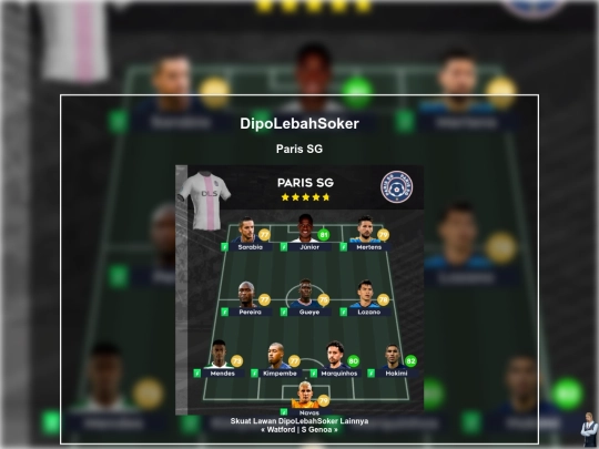 skuat-lawan/ParisSG screenshot