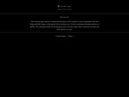 projects/items/neocitiespage screenshot