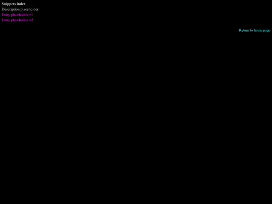 snippets screenshot
