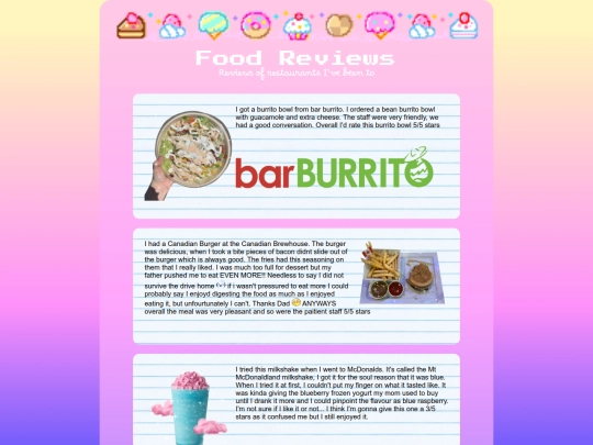 FoodReview screenshot