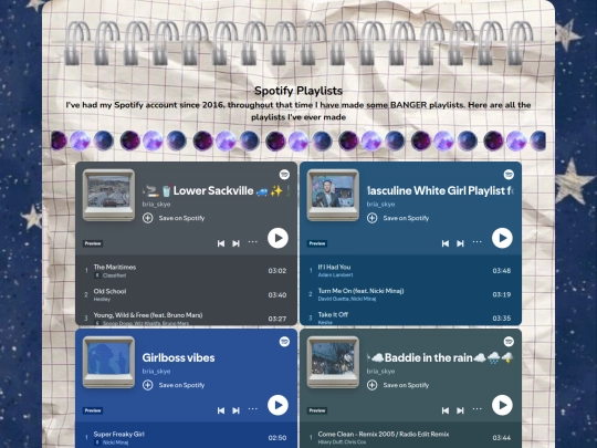 Playlists screenshot