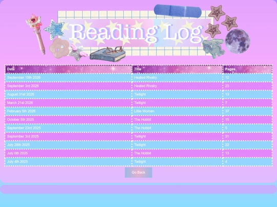 ReadingLog screenshot