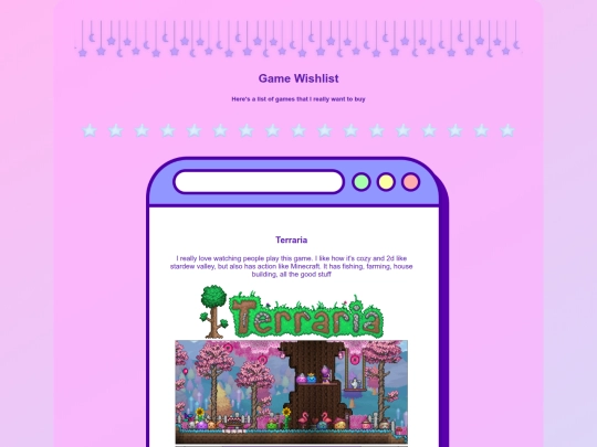 wishlist screenshot