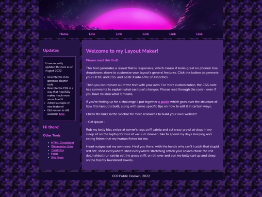 testing grounds/home screenshot
