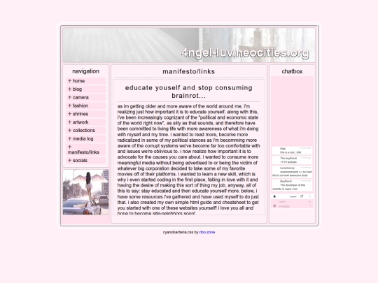 links screenshot