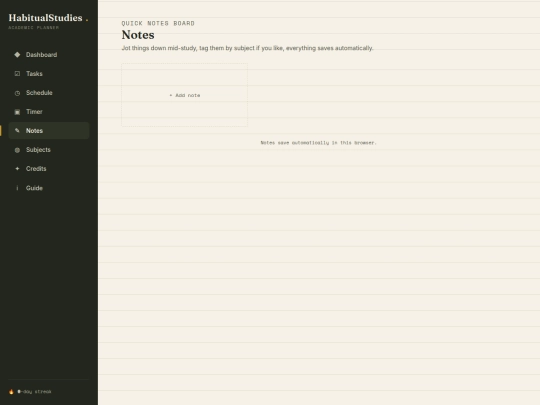 notes screenshot