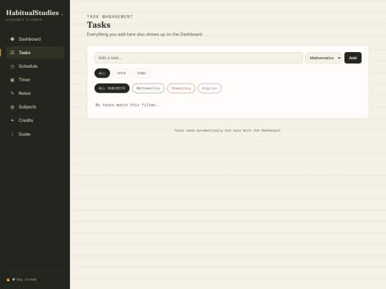 tasks screenshot