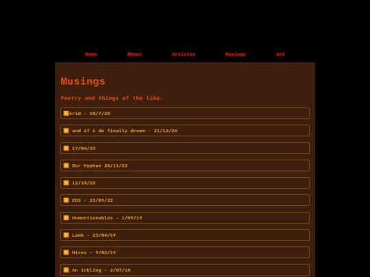 musings screenshot