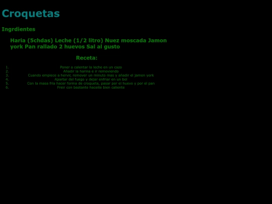 recetas1 screenshot